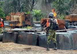 Troops Destroy 56 Illegal Refining Sites