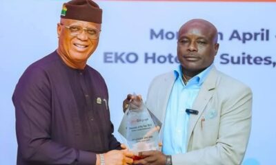 Umo Eno Receives Telegraph Newspaper