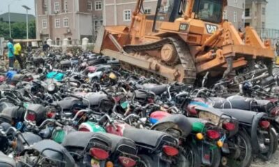 FCTA Destroys 601 Impounded Motorcycles