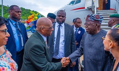 President Tinubu Arrives In Saint Lucia