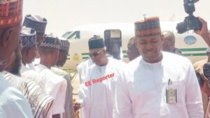 VP Shettima Arrives Maiduguri