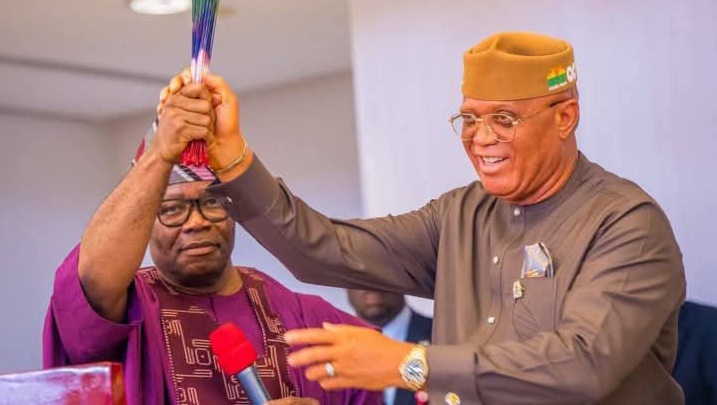 Akpabio Finally Handover Akwa Ibom APC Leadership To Governor Umo Eno