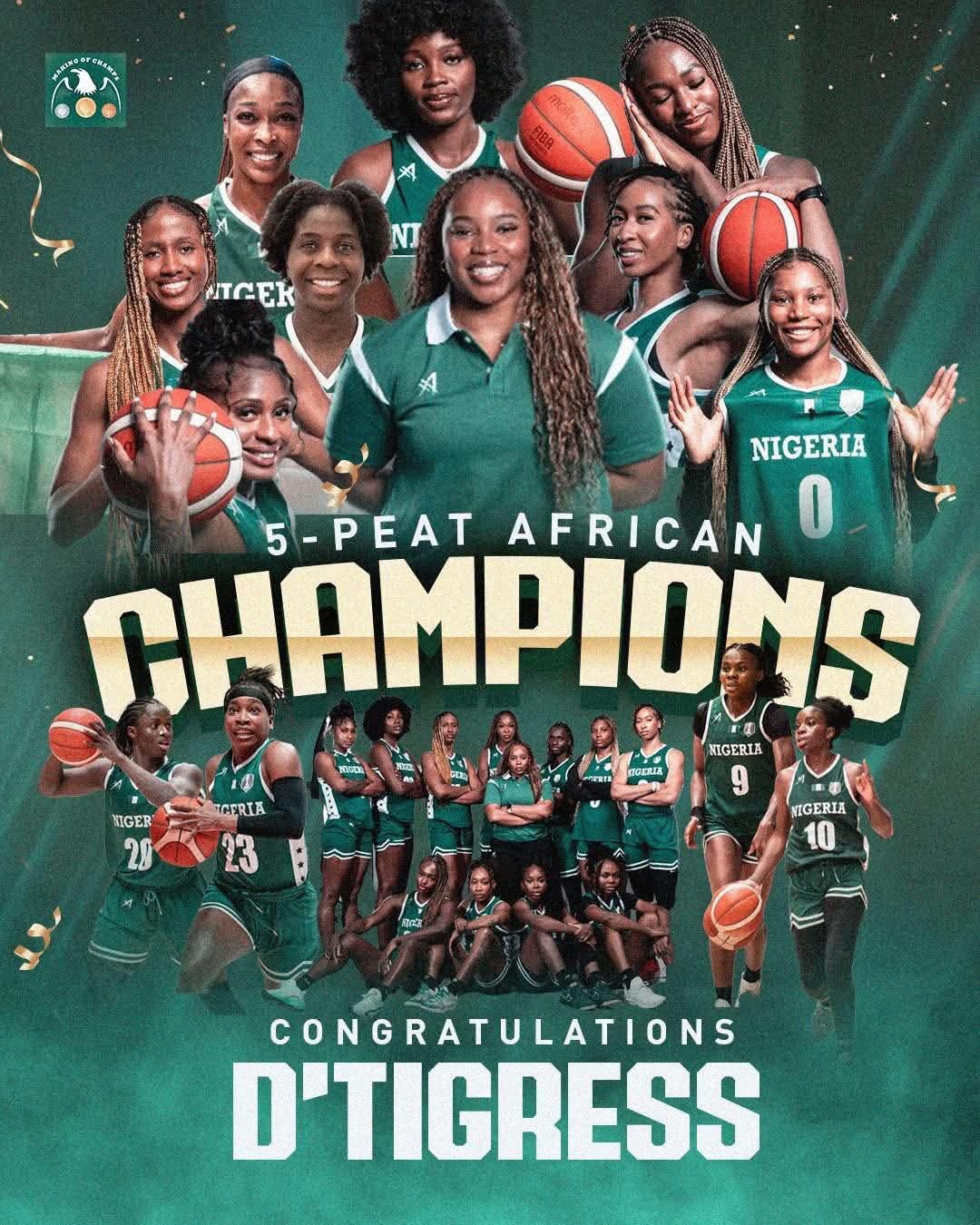 President Tinubu Congratulates D’Tigress On Historic Afrobasket Triumph