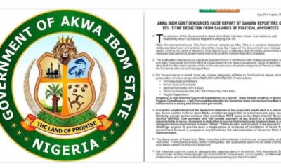 Govt. Denounces False Report By Sahara Reporters