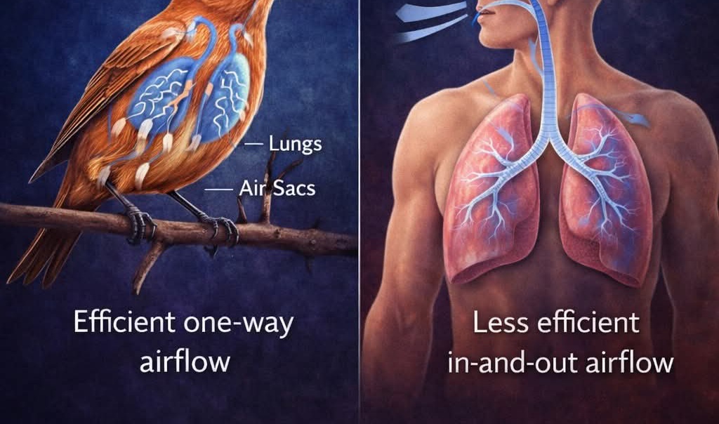 Why Birds Breathe More Efficiently Than Humans